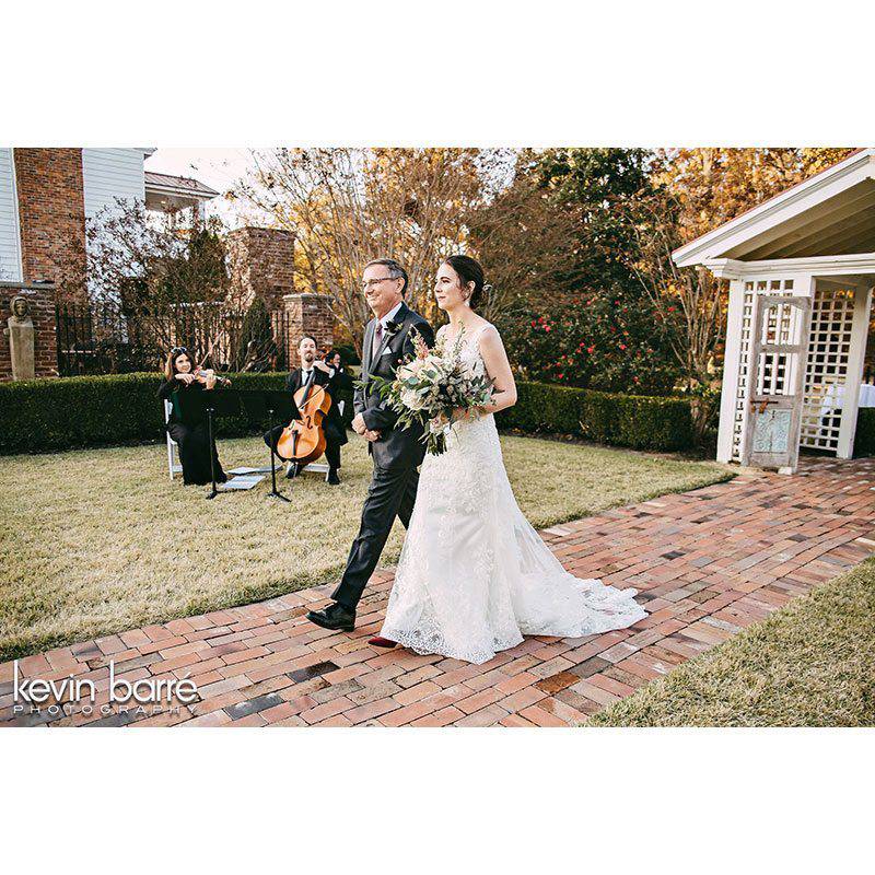 Simply Strings 4 piece cello violin bride and father wedding ceremony