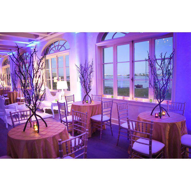 marche branch centerpieces Blue lighting