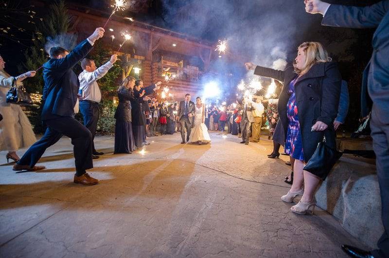 Memphis Zoo Sparklers wedding exit