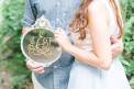Eliza Gwendalyn couple holding monogram mirror
