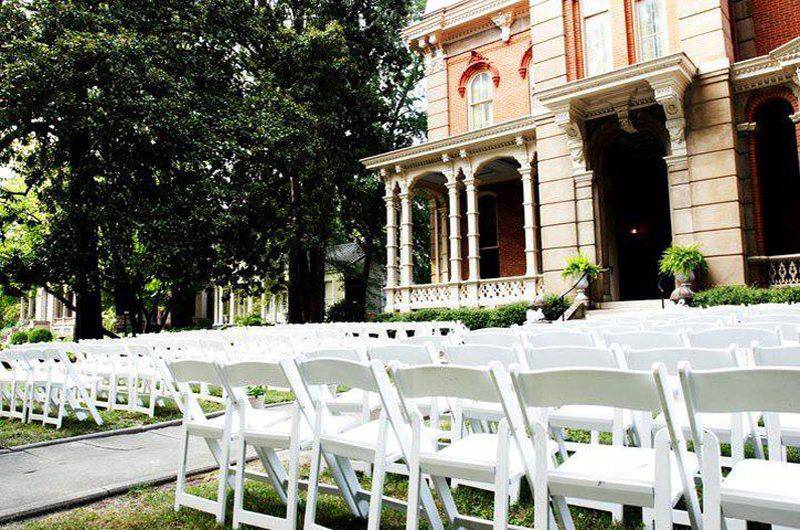 Woodruff-Fontaine House plantation white chairs ceremony 
