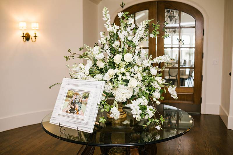 Kerry Franks and Trey Early Hamilton Place At Pursell Farms Real Wedding Flower Bouquet And Photo