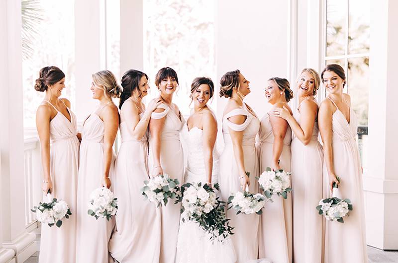 Lauren Kirby And Adam Byerly Real Wedding Bridesmaids Group Photo 