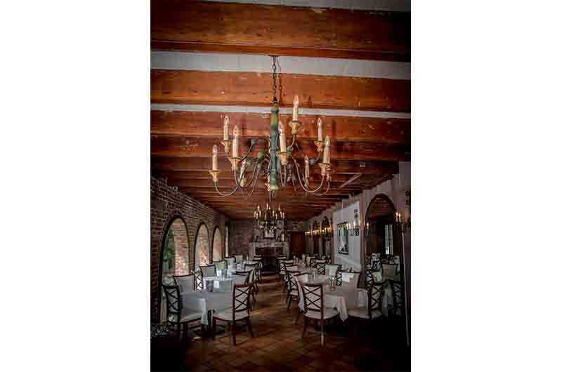 Broussards Restaurant and Courtyard Dining Area Arched Brick Windows