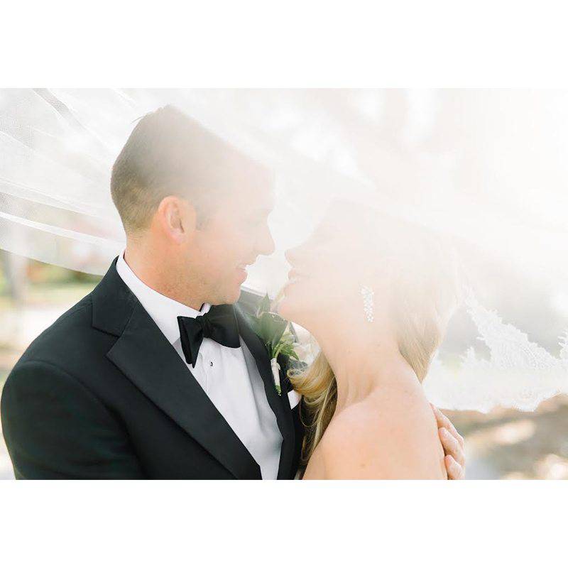 Cervone Real Wedding Couple Through Veil