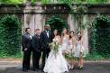 The Big Fake Wedding party venue exterior bridal party