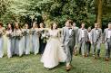 Bridesmaids Cedar Hall Groomsmen bride and groom group photo