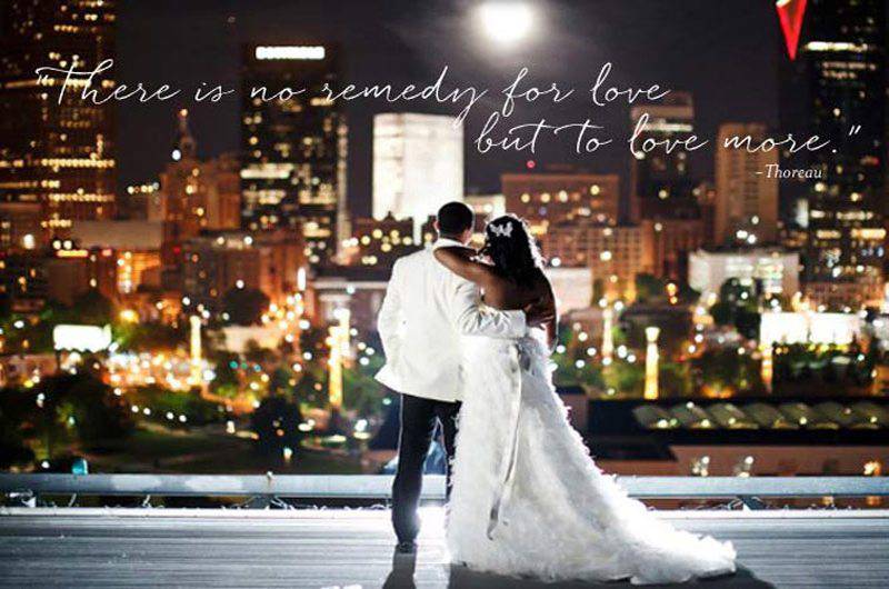 ellyB Events banner bride and groom overlooking cityscape