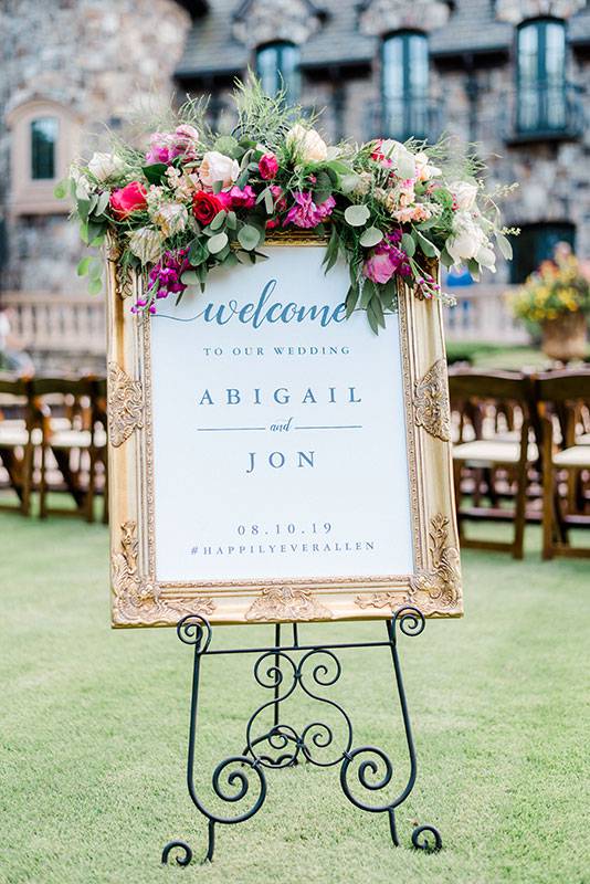 Abigail Schrotter + Jon Allen Welcome Sign