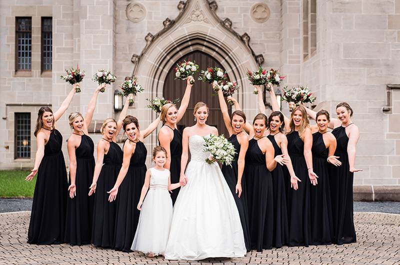 Kathryn Leona And Justin Stewart Cox Bridal Party And Boquets