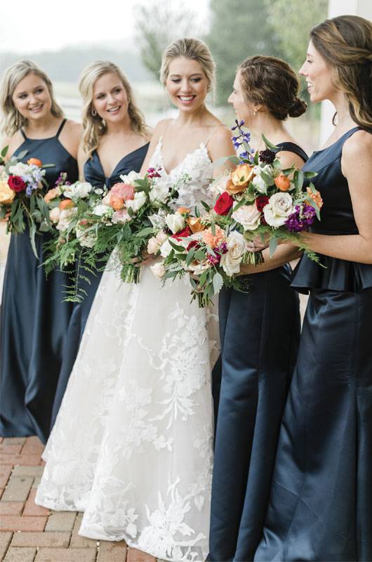 Sadie Batson And Eric Storey Real Wedding Bridal Party Candid Shot