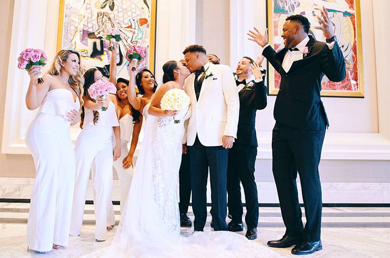 Rachel White & Tristan Thompson Luxury Hotel Wedding Bridal Party