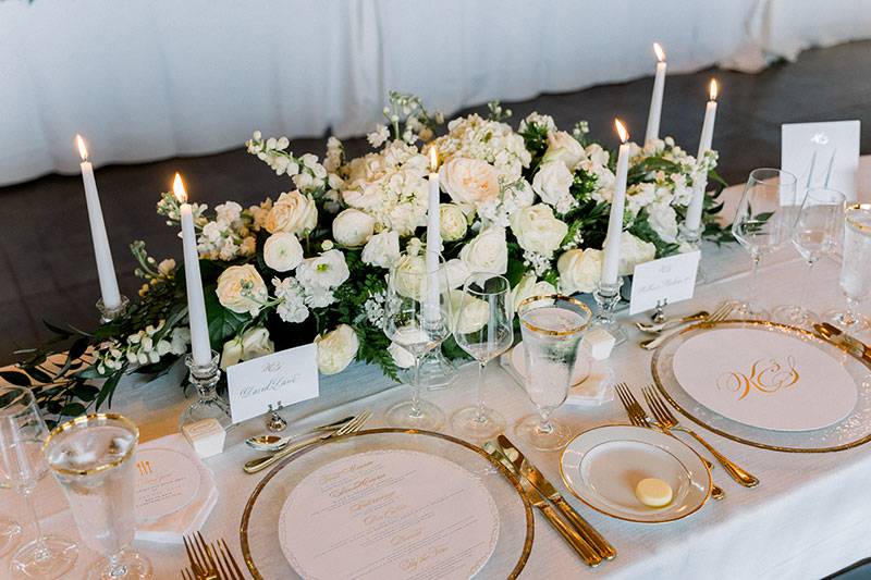 Kristal Caron & Stephen Meyer Reception Table Layout