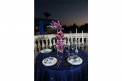 Beau Rivage Resort and Casino Sunset Terrace Silver Candelabra Blue Table Linens