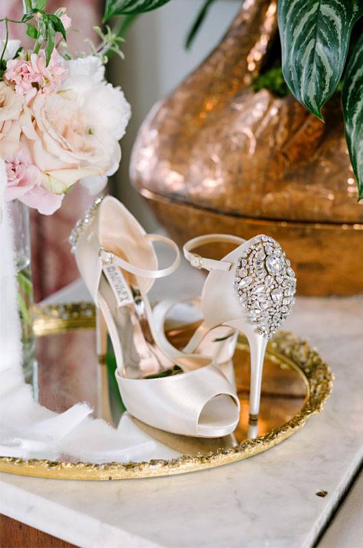 Amber Calderon And Jon Wolfes Real Wedding In Austin Texas Bridal Shoes