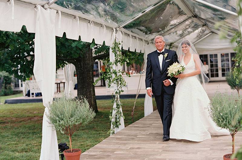 Madeleine Macks And Michael Fazzinos Real Wedding In Baltimore Maryland Father Walking Bride Down The Aisle