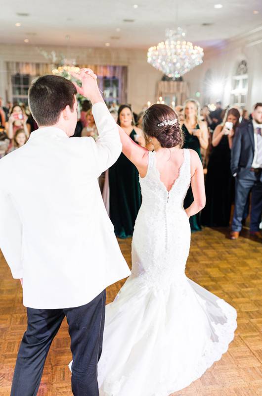 Makenzie Rath And James Waid Winter Wedding In Alabama Bride And Groom Dancing At The Reception