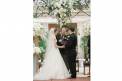 Bella Blooms Floral Wedding Ceremony Hanging white roses