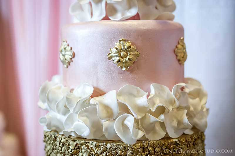 Bridal Extravaganza of Atlanta Pink Gold Dust Cake