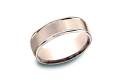 Benchmark Wedding Rings rose gold brushed