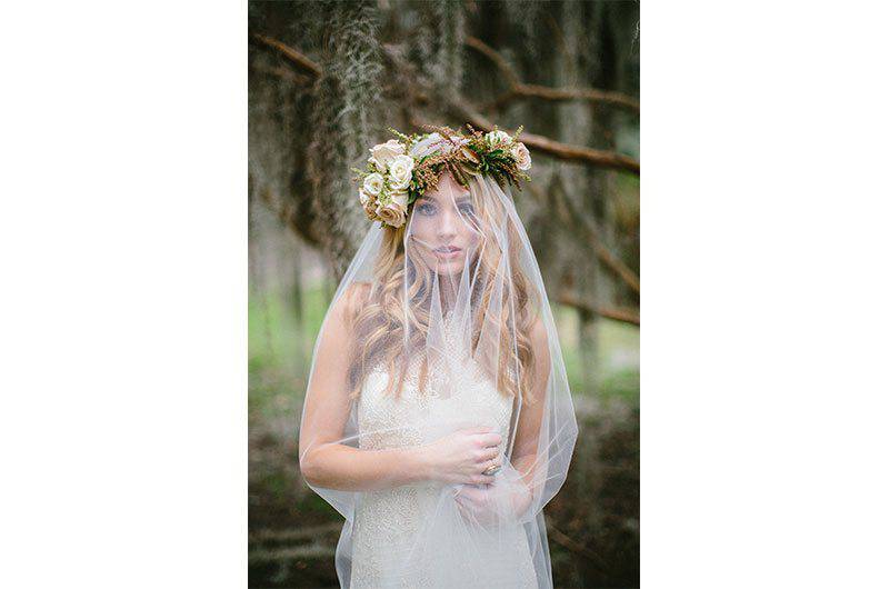 wildflowers inc flower crown bride veil