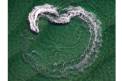 Emerald Coast Convention and Visitors Bureau water heart splash