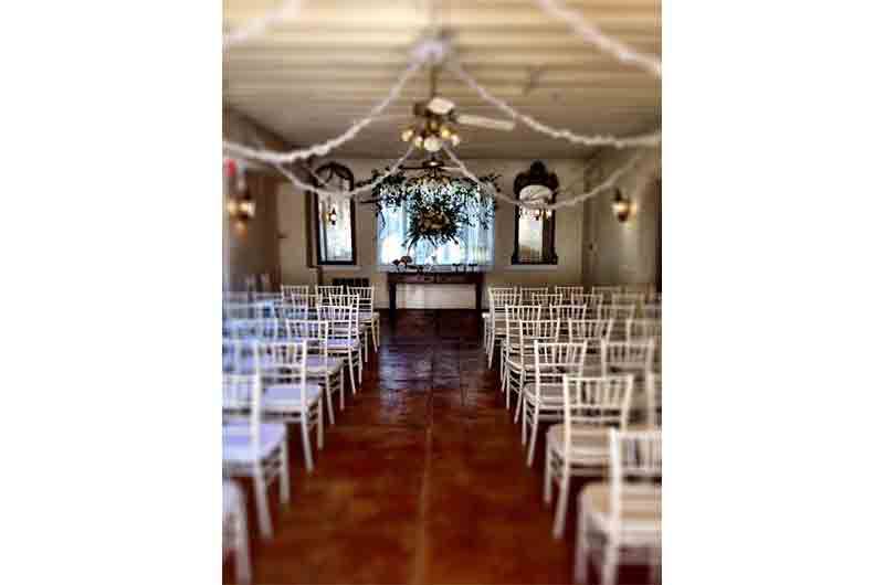 Woodruff-Fontaine house aisle indoor ceremony aisle white seating