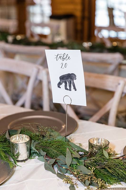 Christina Ridley And Barney Katzerman Table Number Sign