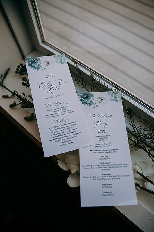 Katie Cannon & Cody Jordan Wedding Invites