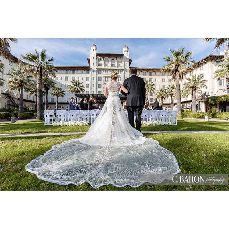 Featured Vendor Hotel Galvez And Spa Bride And Groom Facing Hotel
