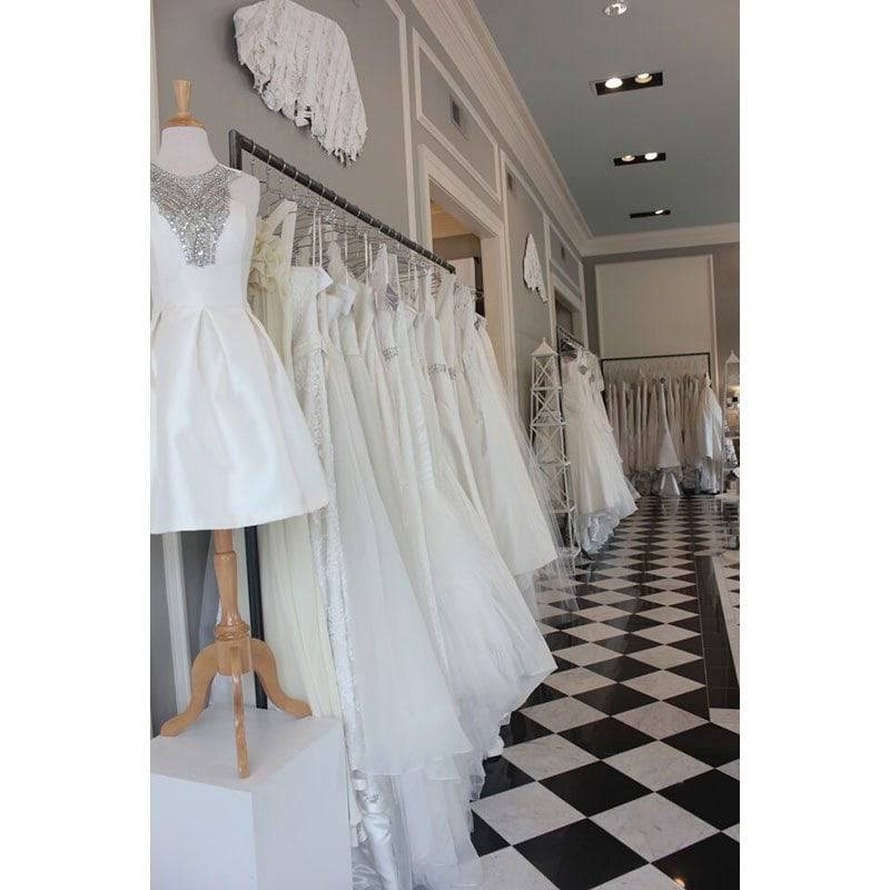 Wedding Belles store pic wedding dresses on display