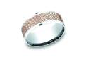 Benchmark Wedding Rings rose gold tribal wavy cross hatching
