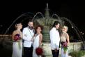 Beau Rivage Resort and Casino Fountain wedding party