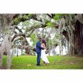 Golden Isles Georgia Couple Under Moss Tree