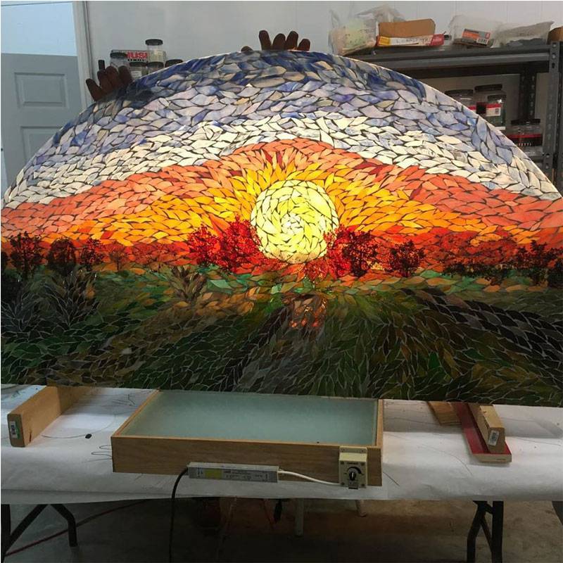 Designer Glass Mosaics LLC Sunset Mosaic