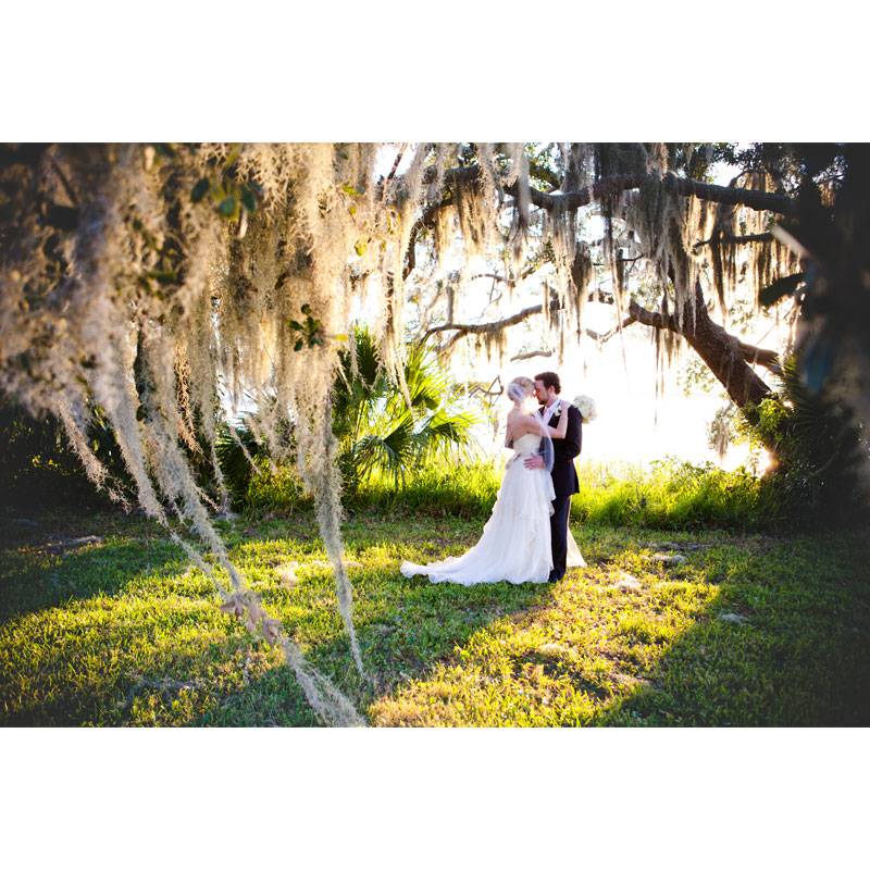 Golden Isles Georgia Couple Embracing Under Tree