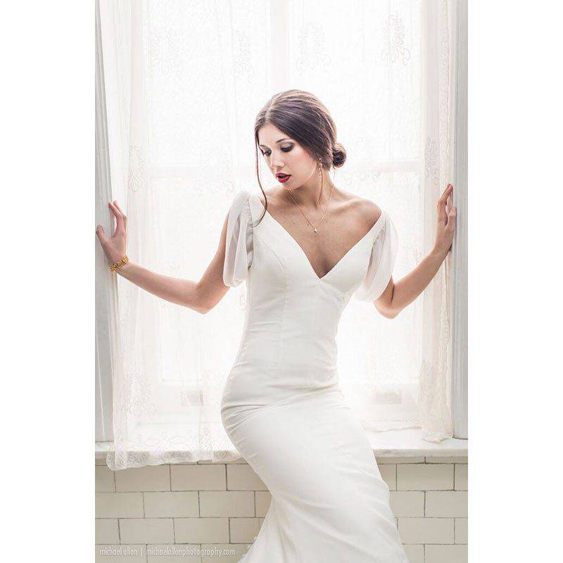 Janice Allen white dress windowsill