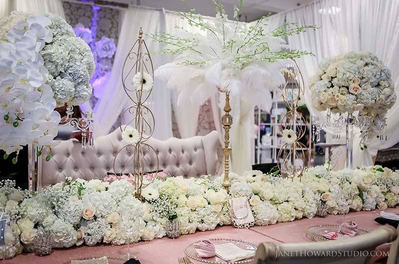 Bridal Extravaganza of Atlanta White Rose Centerpieces