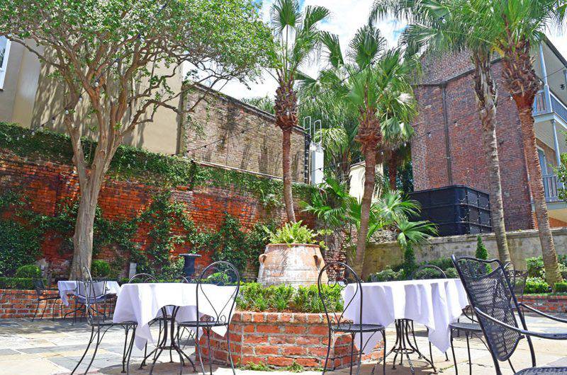 Broussards Restaurant and Courtyard Seating outdoor dining reception