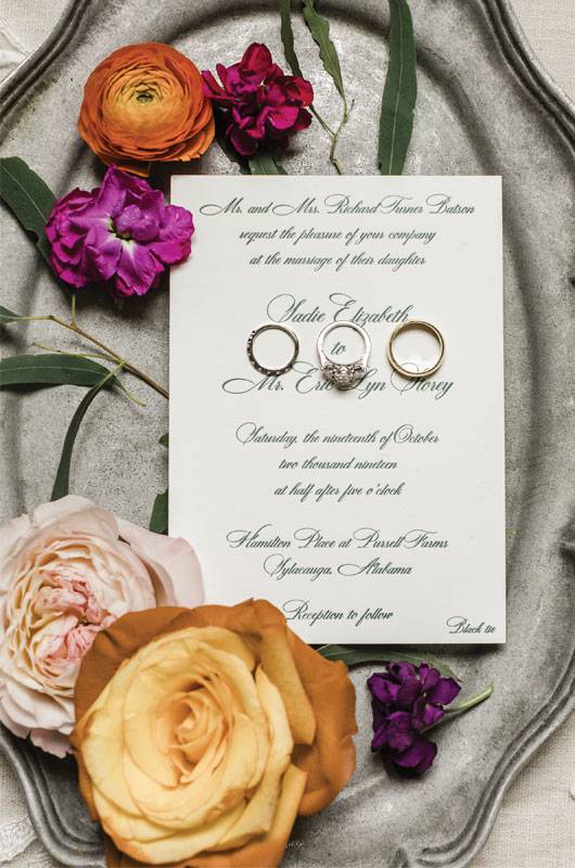 Sadie Batson And Eric Storey Real Wedding Invitations