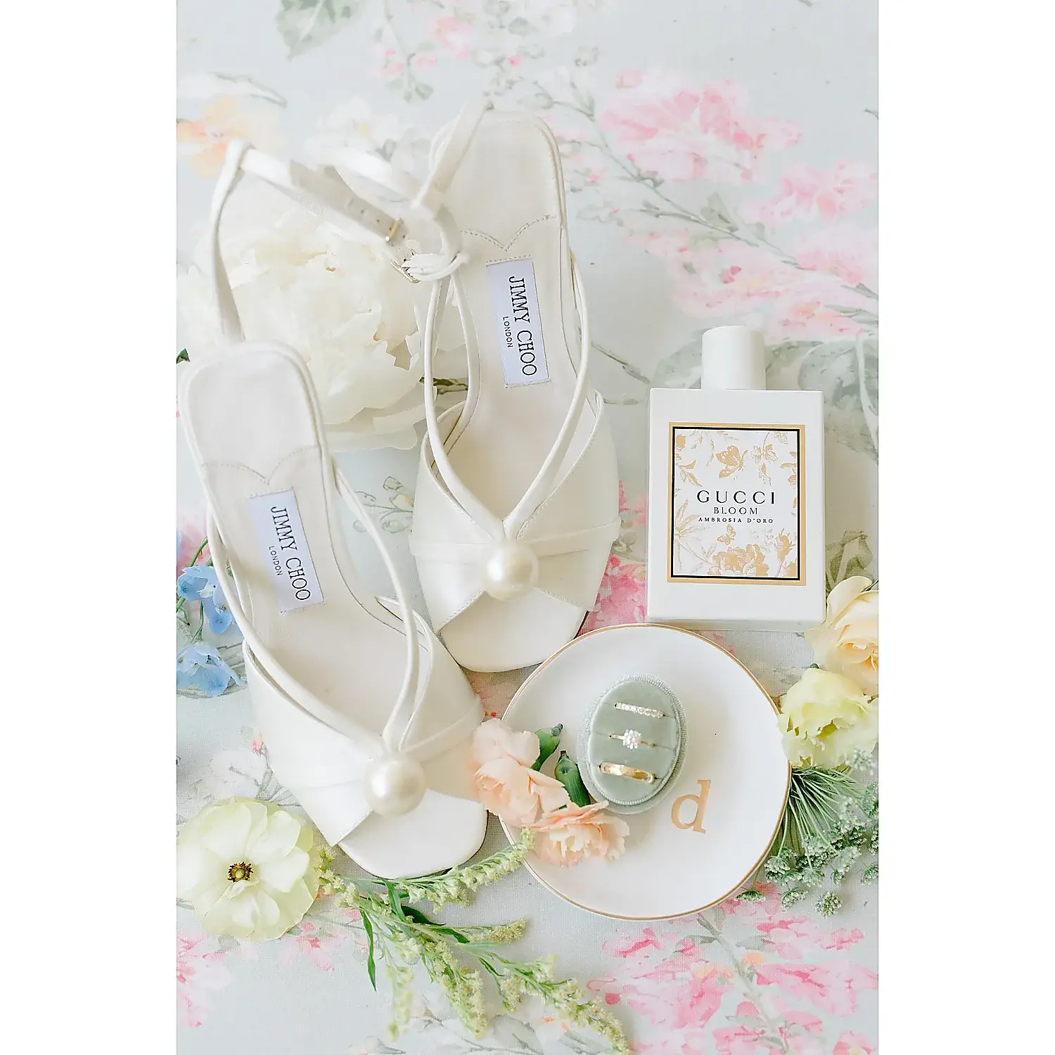 Susan Elizabeth Photography bridal shoes perfume rings Florida Wedding Photography
