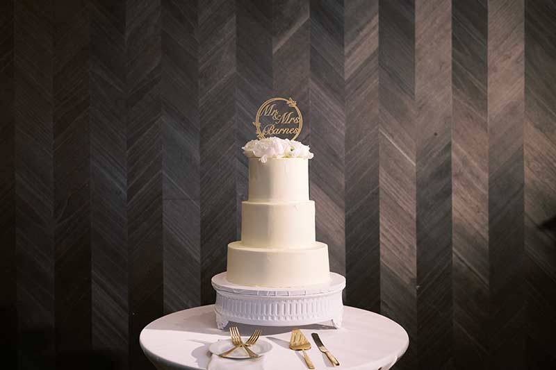Tiffany Frangopoulos & Tyler Barnes Wed At A Timeless North Carolina Hotel Wedding Cake
